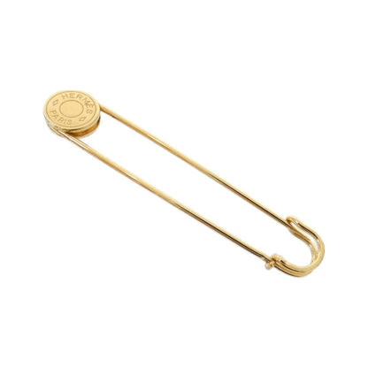 Hermes Vintage Brooch Gold