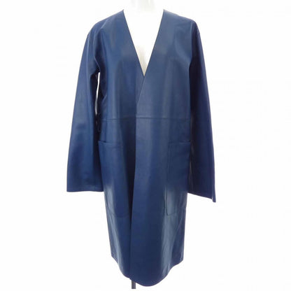 Loewe Leather Coat Blue