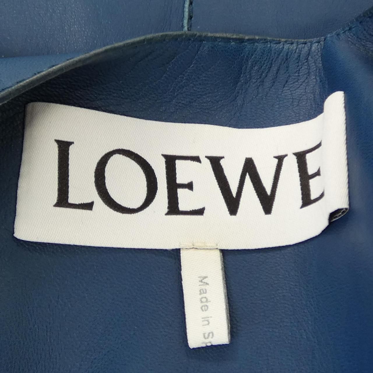 Loewe Leather Coat Blue — view 4
