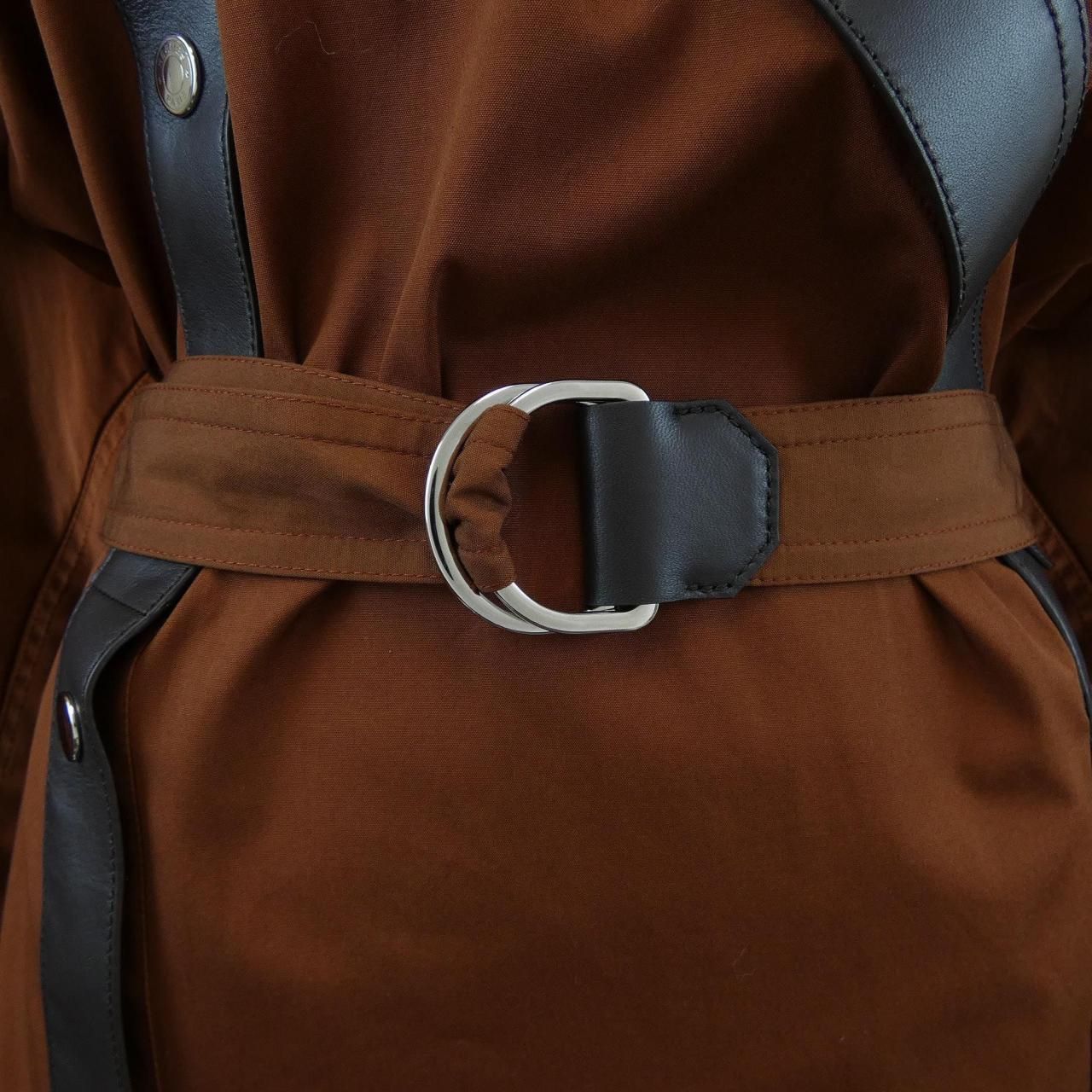 Hermes Asymmetric Coat Brown — view 7