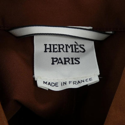 Hermes Asymmetric Coat Brown — view 4