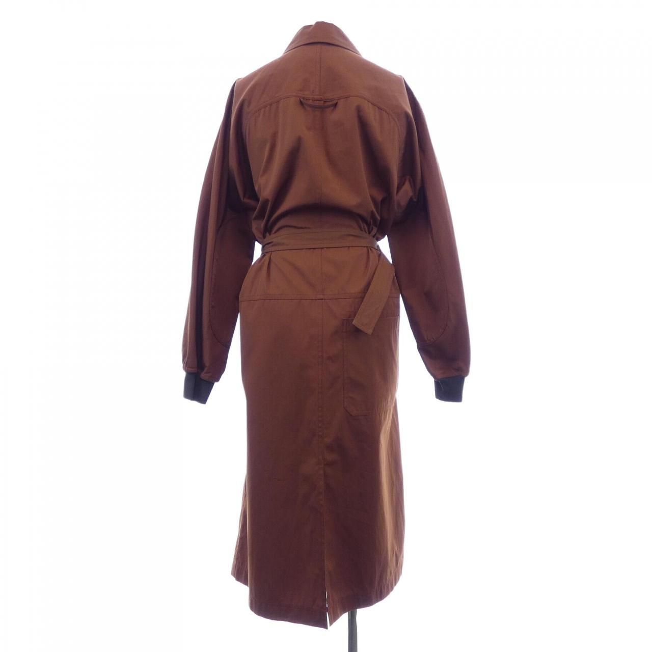 Hermes Asymmetric Coat Brown — view 2