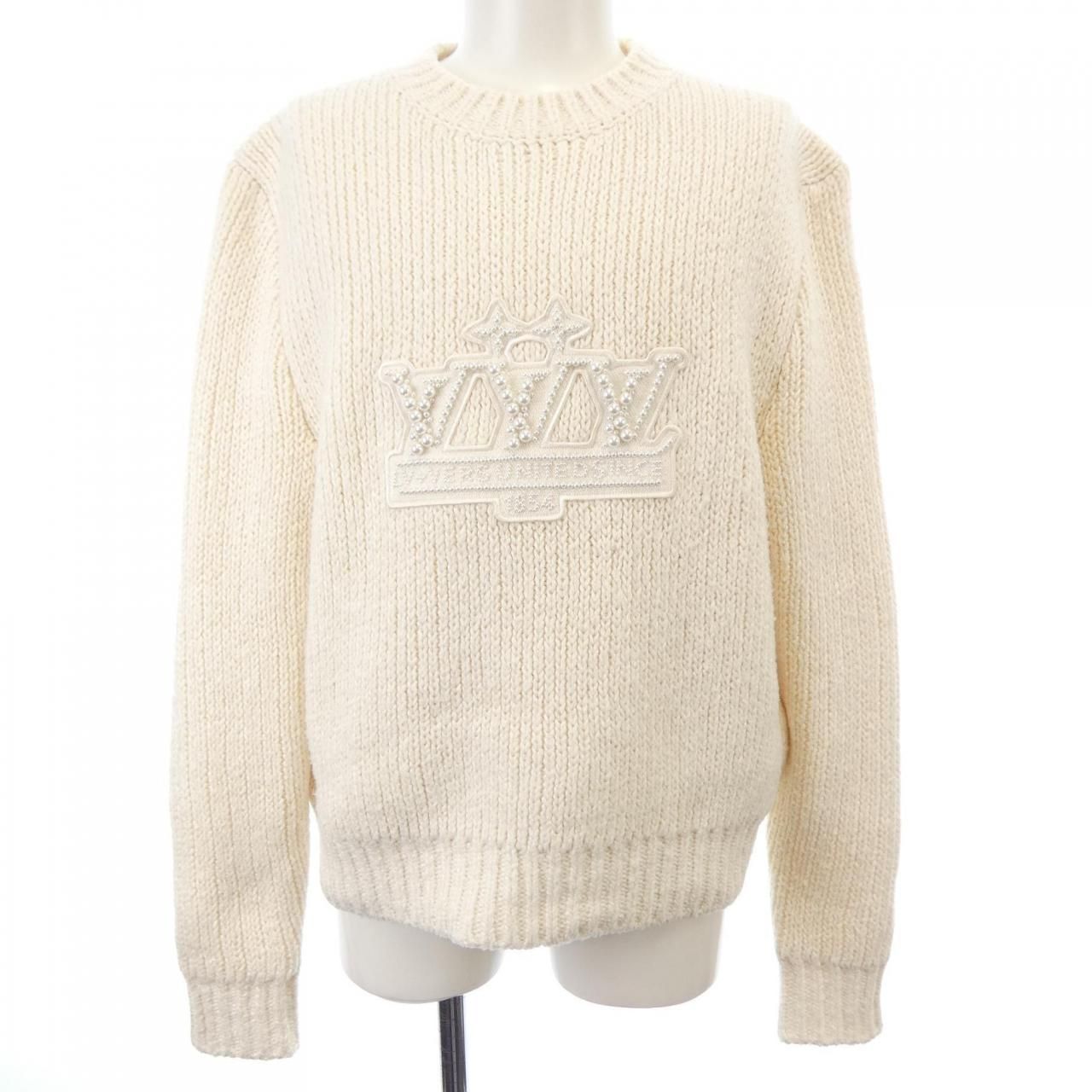 Louis Vuitton Embellished Silk Pullover Knit Sweater