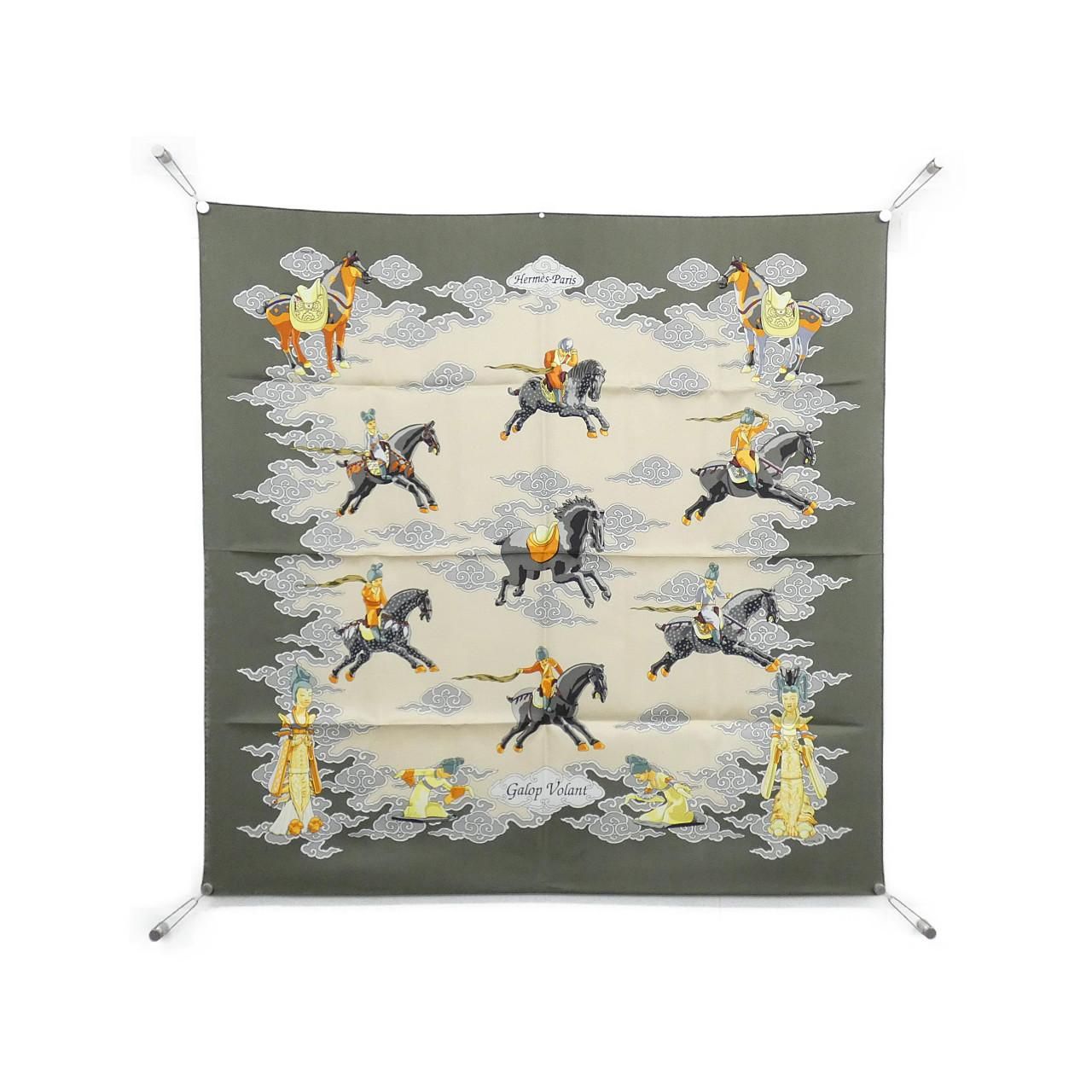 Hermes Galop Volant Carre Scarf