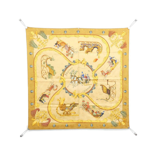 Hermes Plumes ET Grelots Carre Scarf