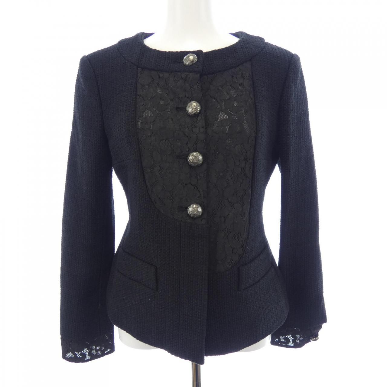 Chanel Collarless Jacket Black