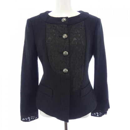 Chanel Collarless Jacket Black