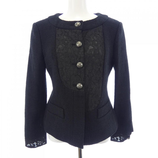 Chanel Collarless Jacket Black