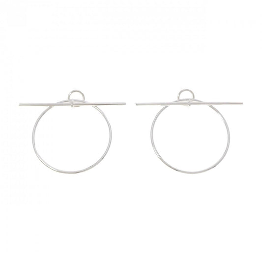 Hermes Echappee Earrings Silver