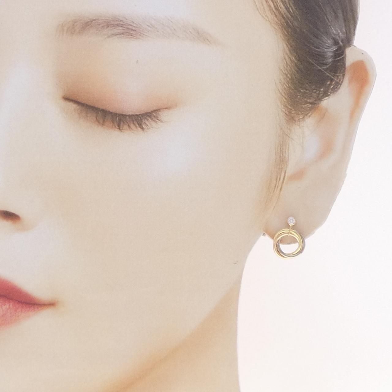 Cartier Trinity Earrings Gold — view 4