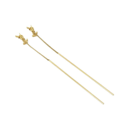 Saint Laurent Earrings Gold — view 3