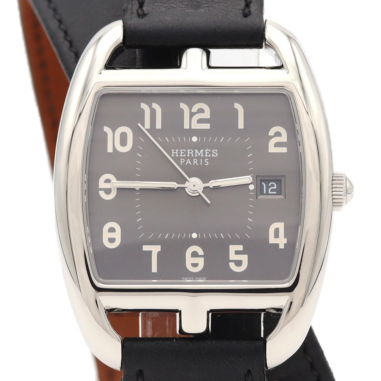 Hermes Cape Cod Tonneau Double Tour SS Quartz Watch