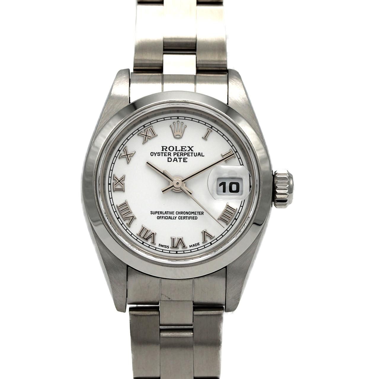 Rolex Oyster Perpetual Date SS Automatic Winding Number Watch