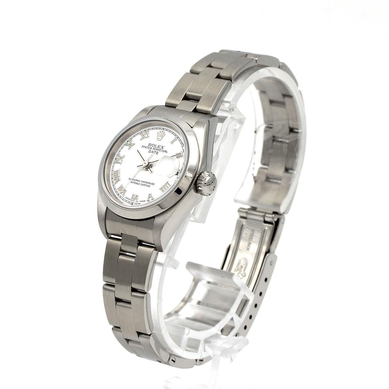 Rolex Oyster Perpetual Date SS Automatic Winding Number Watch — view 2