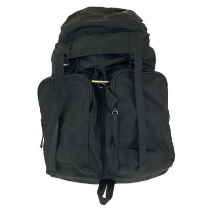 Prada Tessuto Black Silver Nylon Backpack