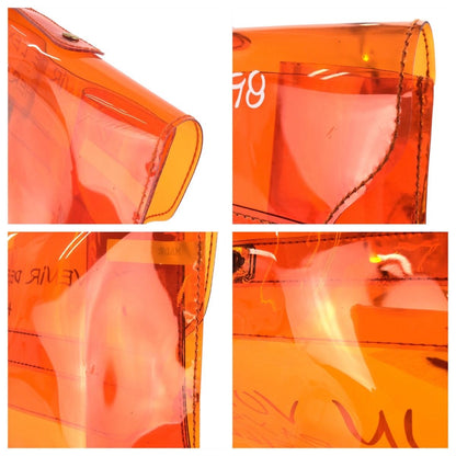Hermes Vinyl Kelly Skeleton Orange Gold Handbag — view 6