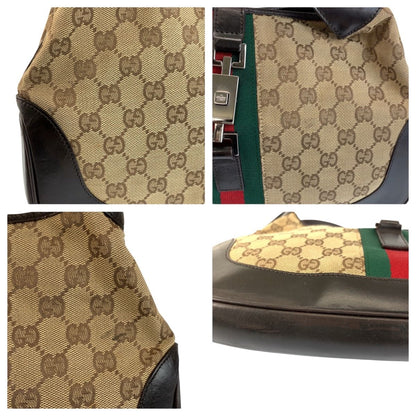 Gucci Jackie Sherry Line Beige Brown GG Canvas 001 Shoulder — view 6