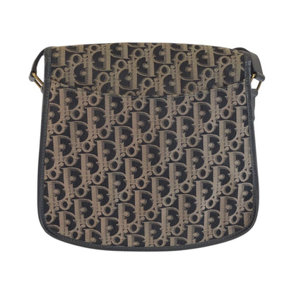 Dior Trotter Black Beige Gold Canvas Shoulder Bag Pochette — view 2