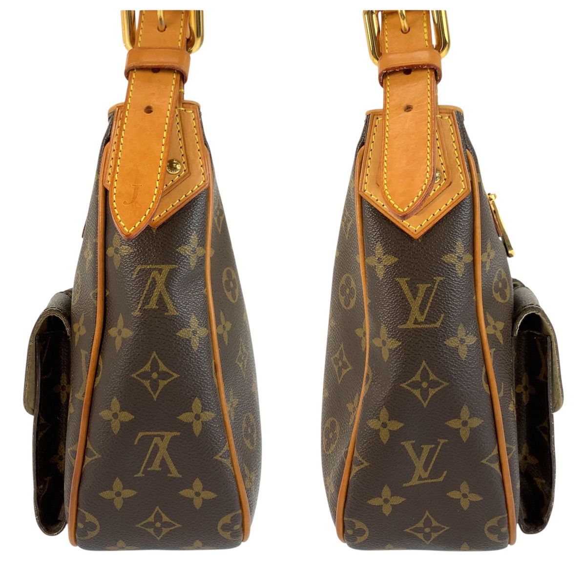 Louis Vuitton Monogram Hudson GM Brown Gold Shoulder Bag Pochette — view 8