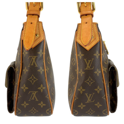 Louis Vuitton Monogram Hudson GM Brown Gold Shoulder Bag Pochette — view 8