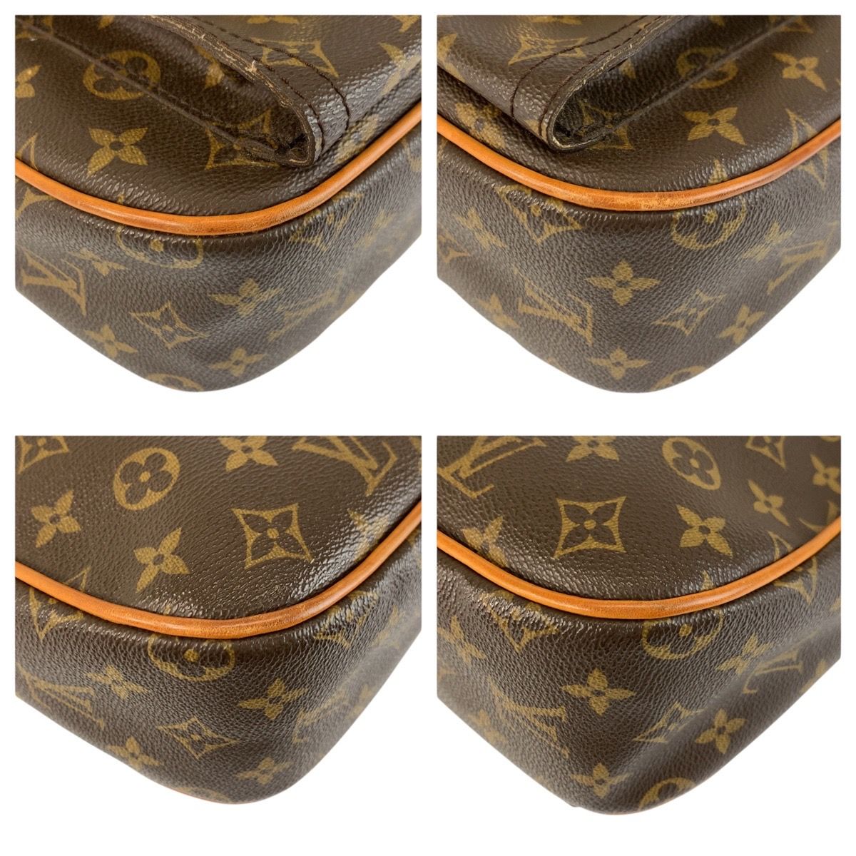 Louis Vuitton Monogram Hudson GM Brown Gold Shoulder Bag Pochette — view 4