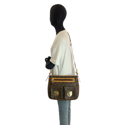 Louis Vuitton Monogram Hudson GM Brown Gold Shoulder Bag Pochette — view 7