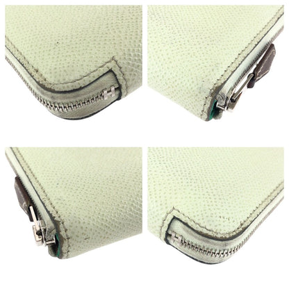 Hermes Azap Silk in Compact Light Green Silver Veau Coin Purse — view 4