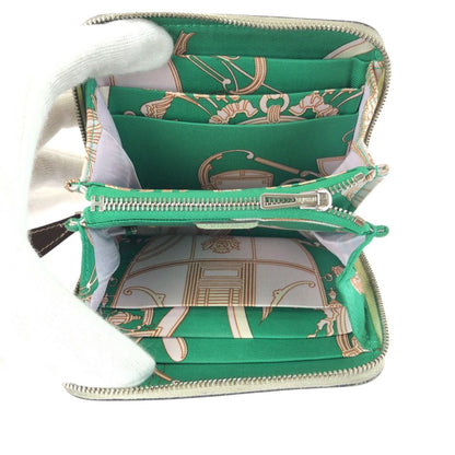 Hermes Azap Silk in Compact Light Green Silver Veau Coin Purse — view 8