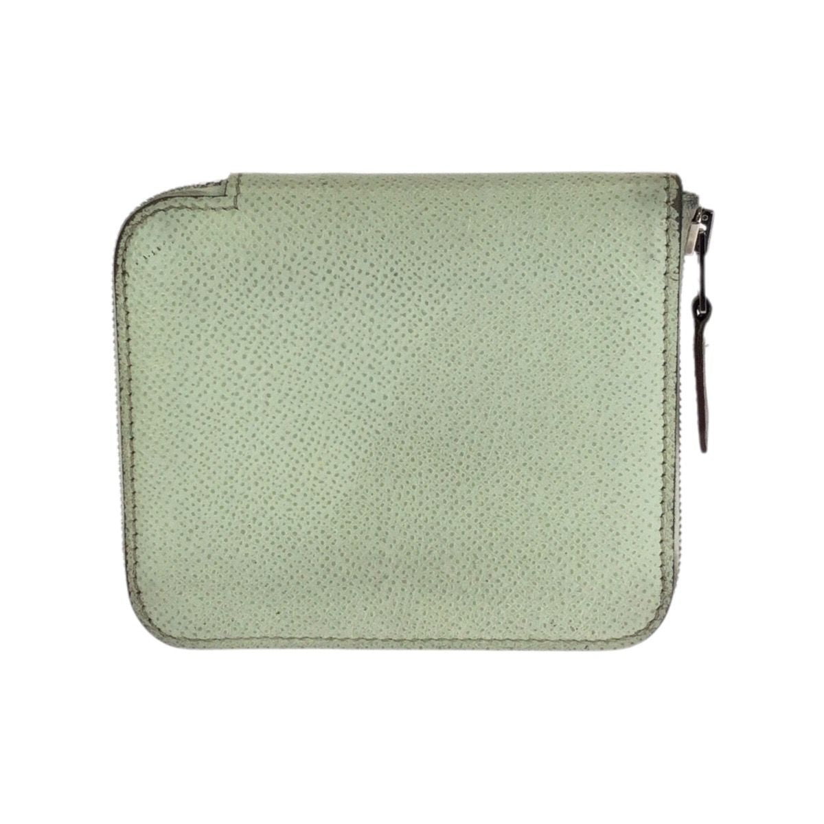 Hermes Azap Silk in Compact Light Green Silver Veau Coin Purse — view 2