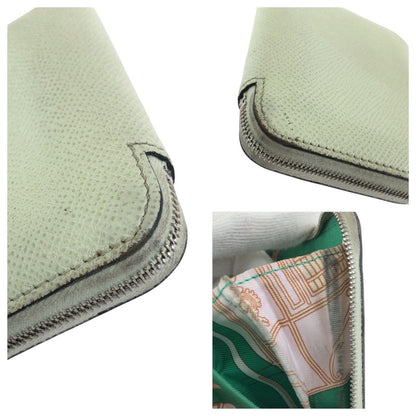 Hermes Azap Silk in Compact Light Green Silver Veau Coin Purse — view 7