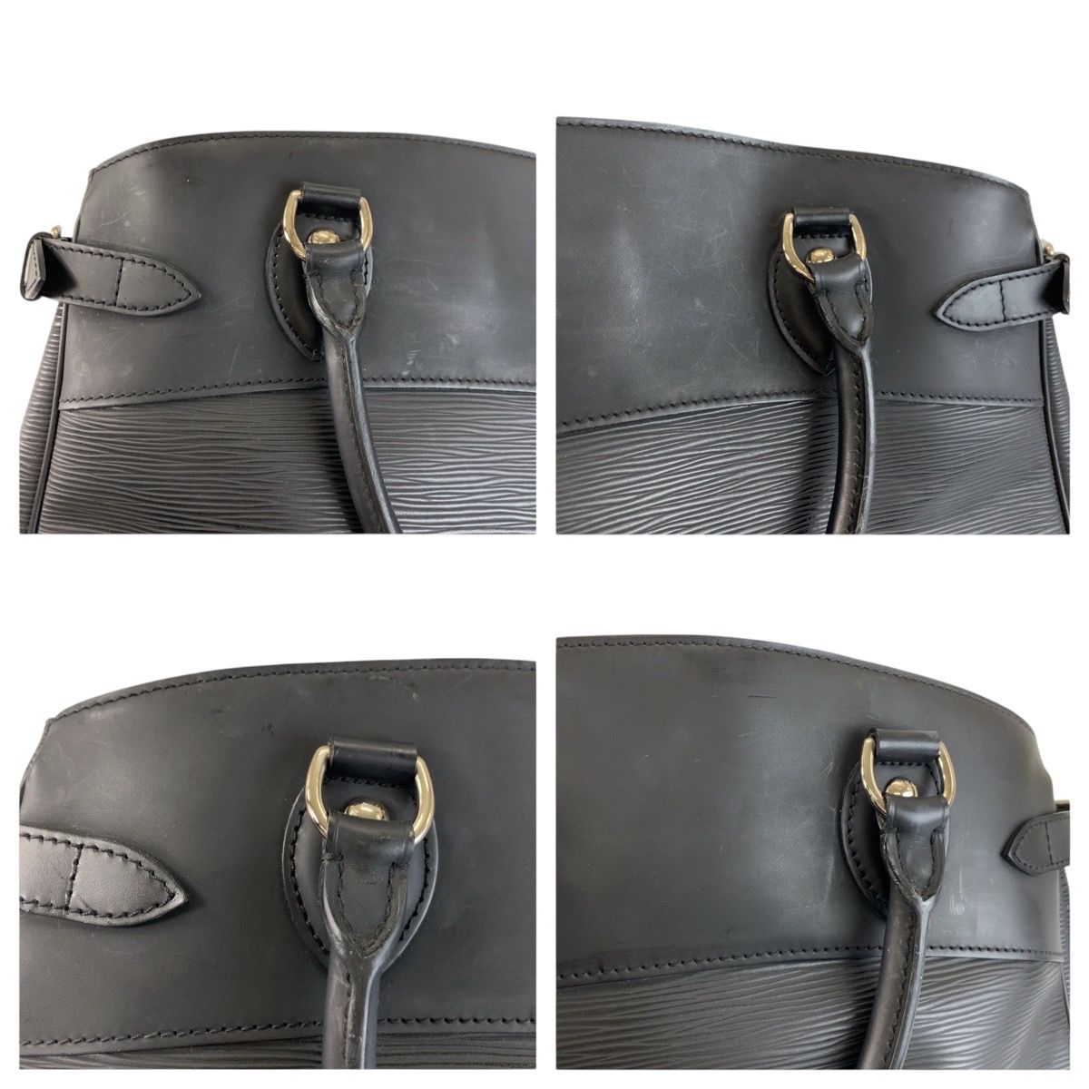 Louis Vuitton Epi Passy PM Noir Black Silver Leather Tote — view 5
