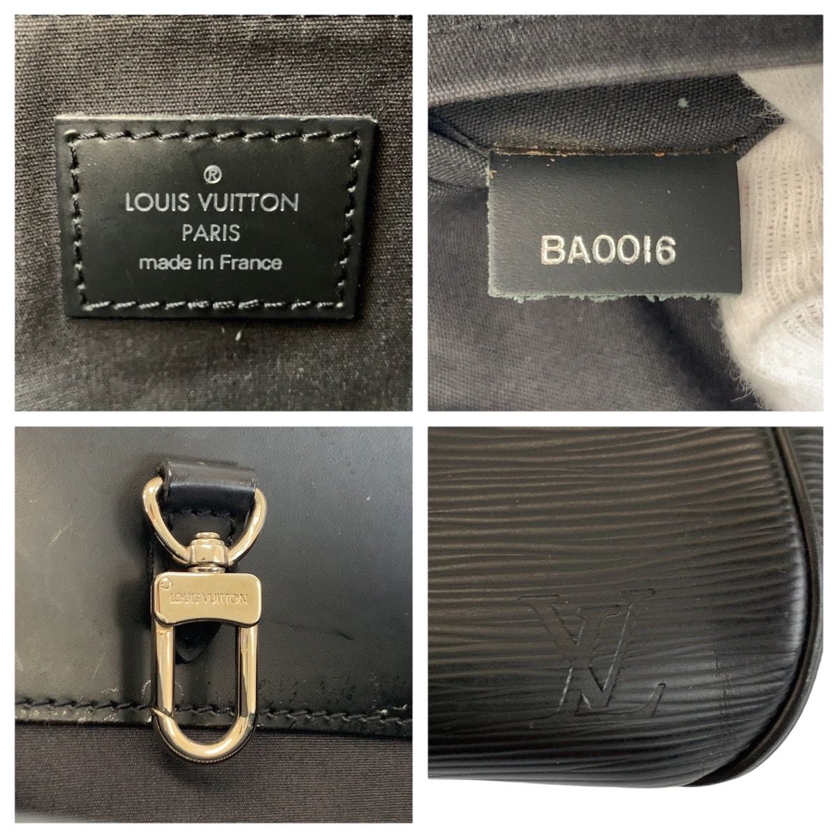 Louis Vuitton Epi Passy PM Noir Black Silver Leather Tote — view 3