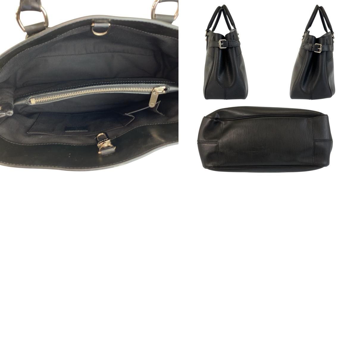 Louis Vuitton Epi Passy PM Noir Black Silver Leather Tote — view 9