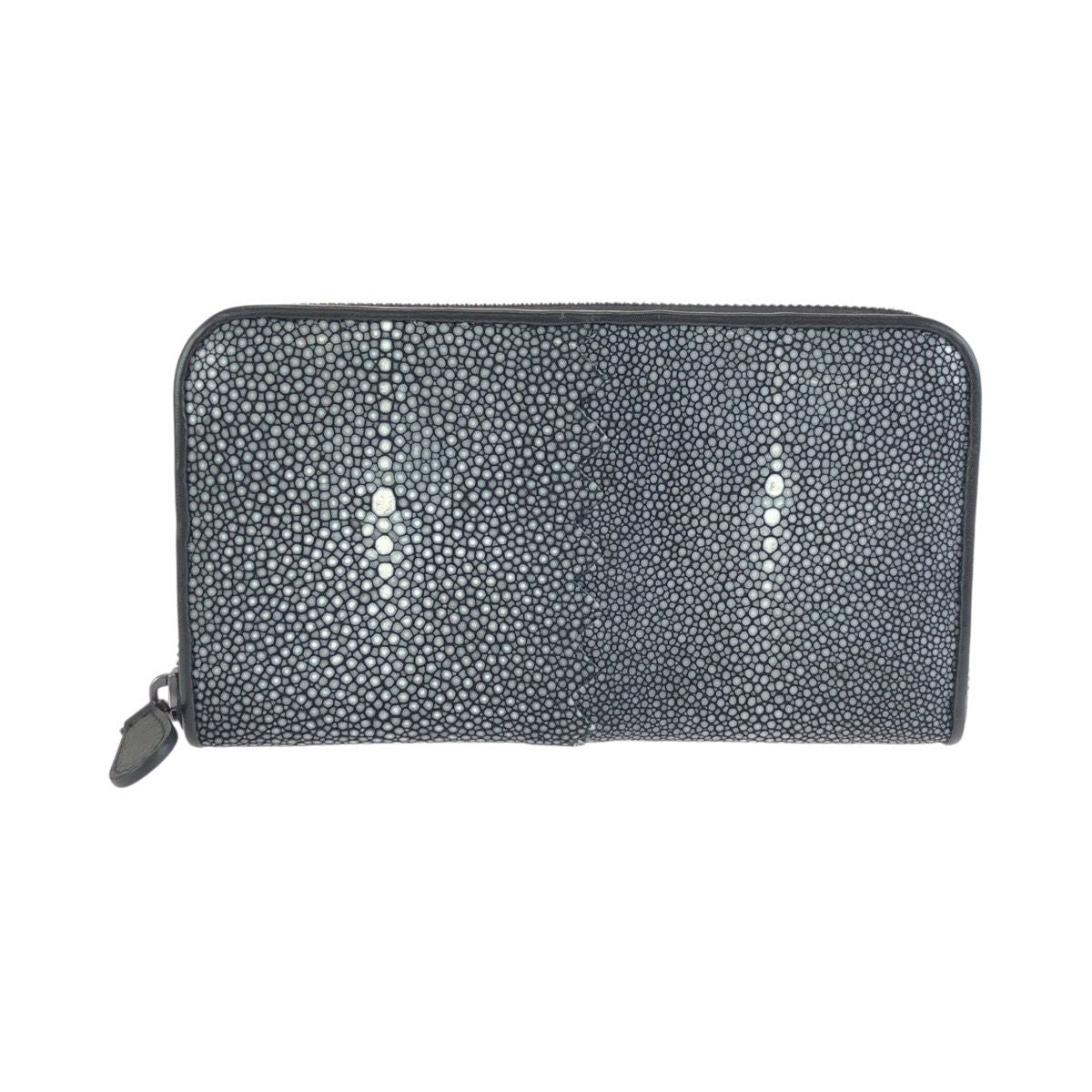 Bottega Veneta Black Gray Gunmetal Leather Goatskin Wallet — view 2