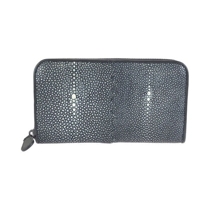 Bottega Veneta Black Gray Gunmetal Leather Goatskin Wallet — view 2