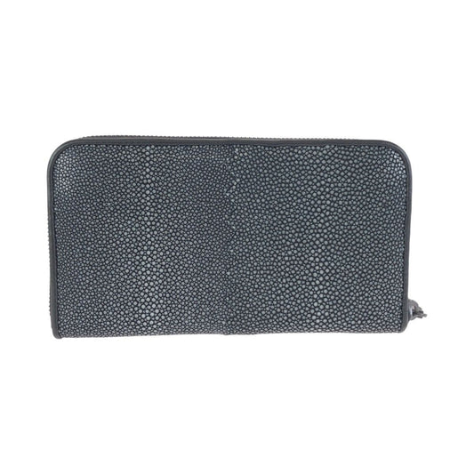 Bottega Veneta Black Gray Gunmetal Leather Goatskin Wallet