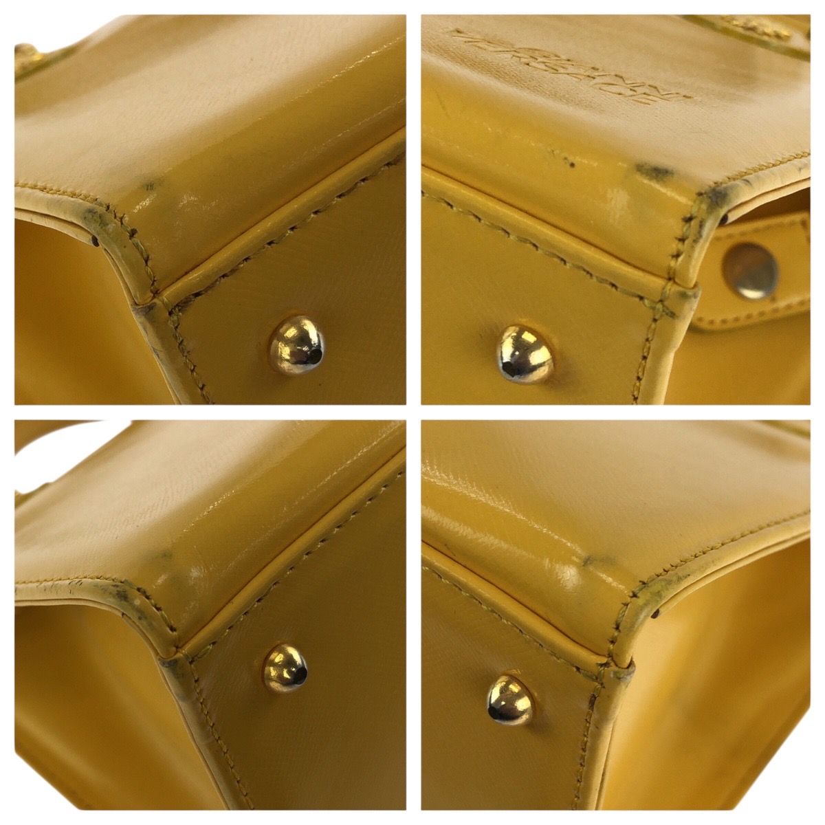 Versace Vintage Sunburst 2-Way Yellow Gold Leather Shoulder — view 3