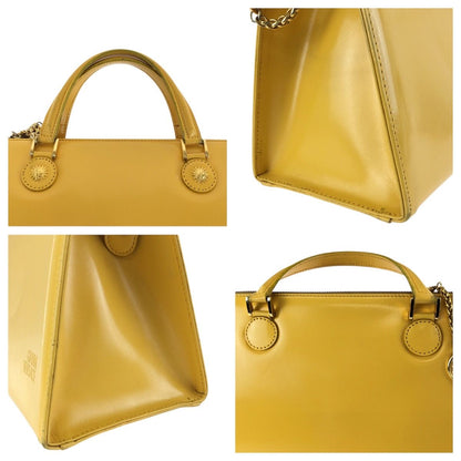 Versace Vintage Sunburst 2-Way Yellow Gold Leather Shoulder — view 5