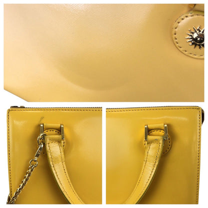 Versace Vintage Sunburst 2-Way Yellow Gold Leather Shoulder — view 6