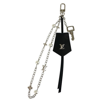 Louis Vuitton LV Initial Midnight Pearl Stacking Black Silver Leather