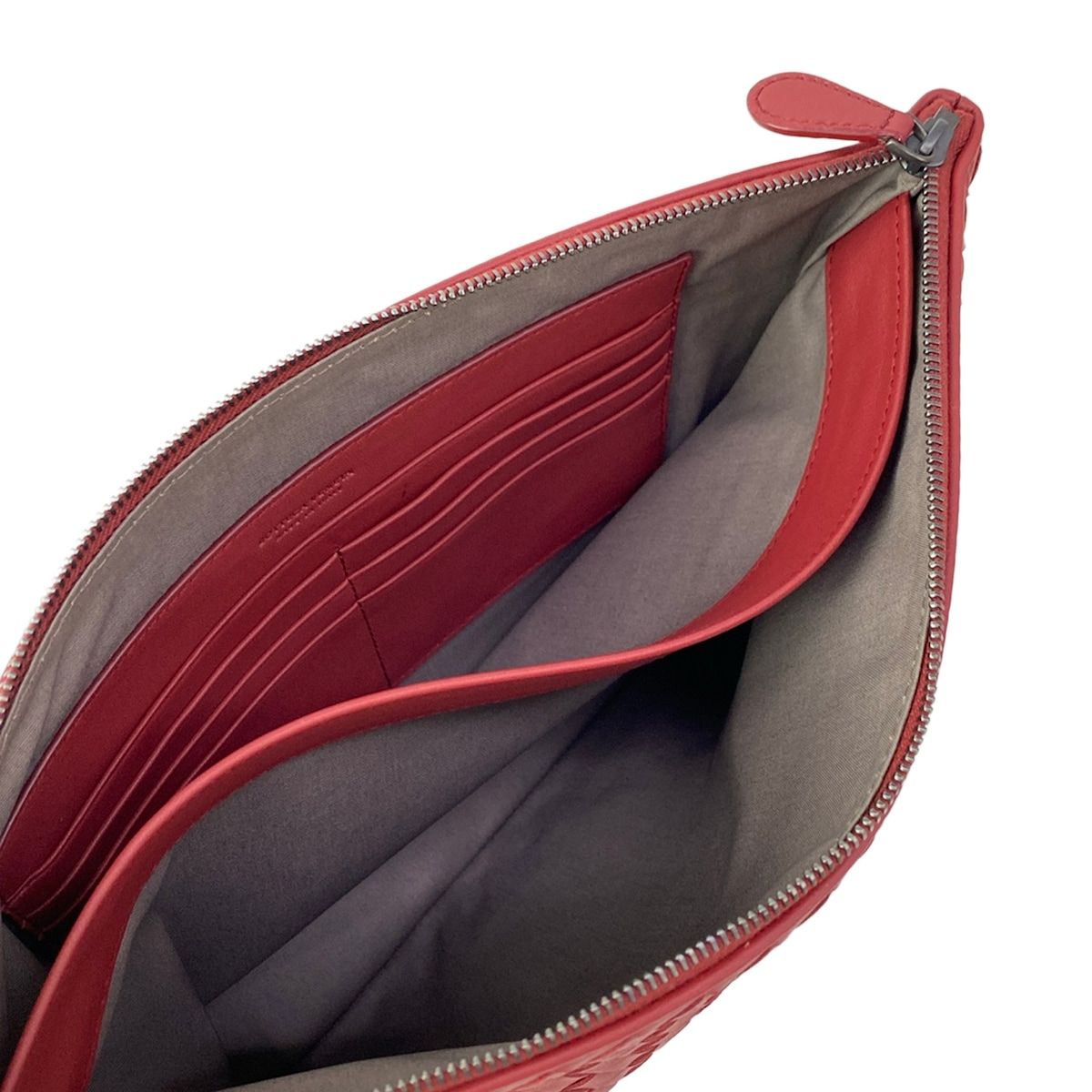 Bottega Veneta Clutch Intrecciato Bordeaux Leather — view 7