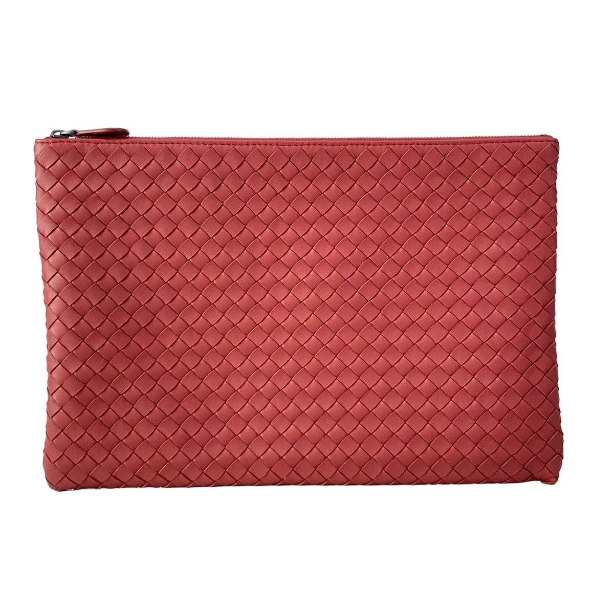 Bottega Veneta Clutch Intrecciato Bordeaux Leather