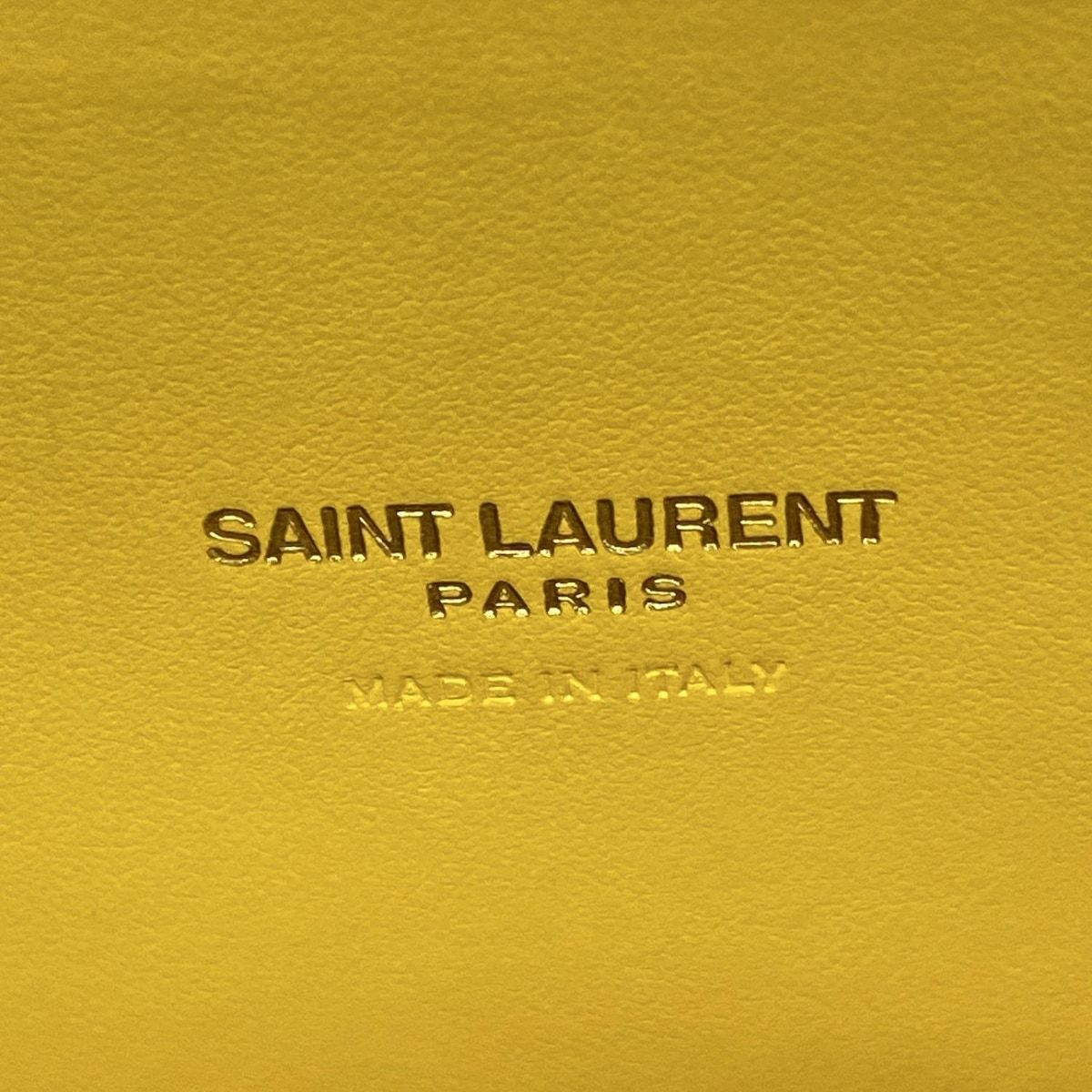 Saint Laurent Paris Tote Sac Dejournano Yellow Leather — view 9