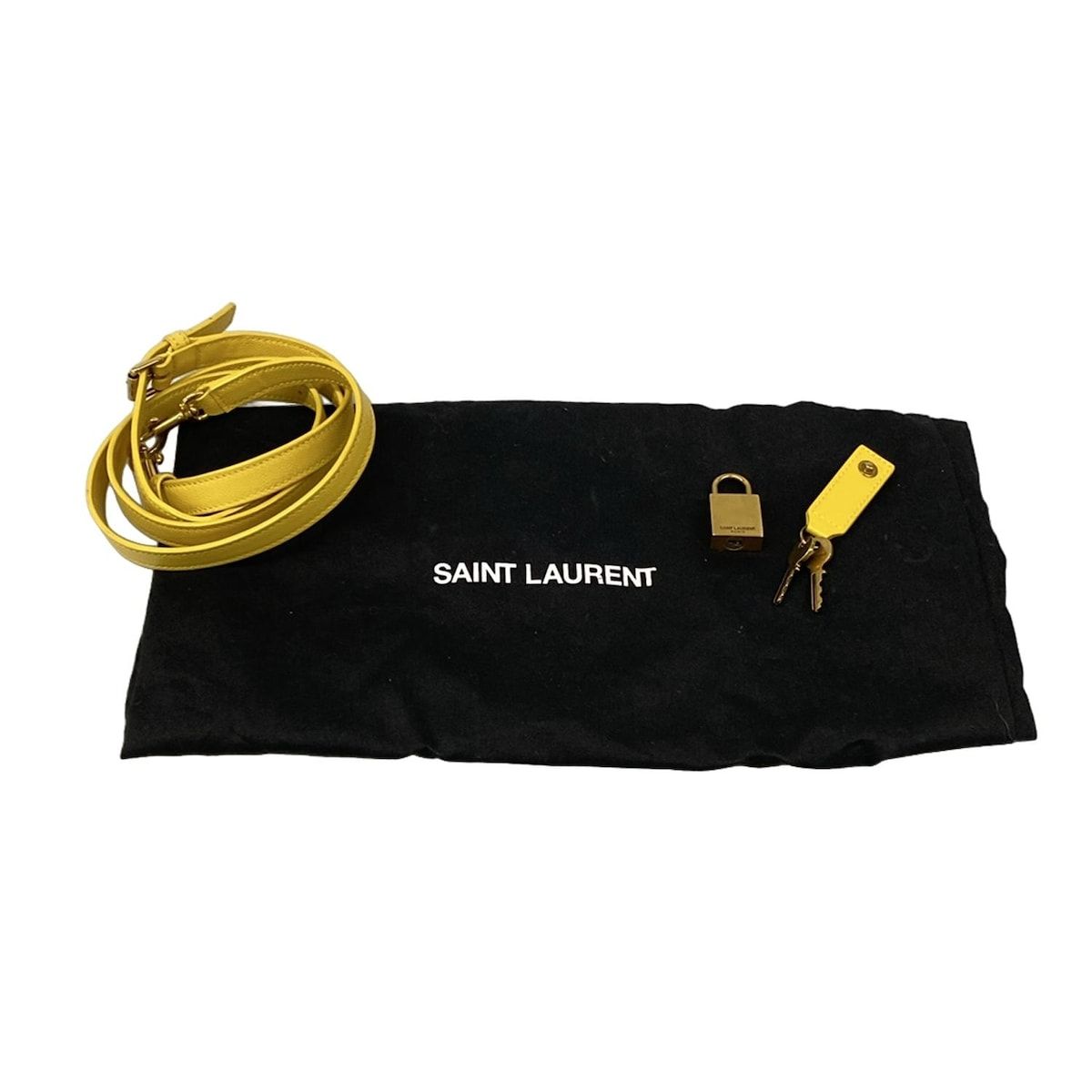 Saint Laurent Paris Tote Sac Dejournano Yellow Leather — view 8