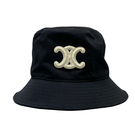 Celine Hat Trio Black Ivory Embroidery Cotton