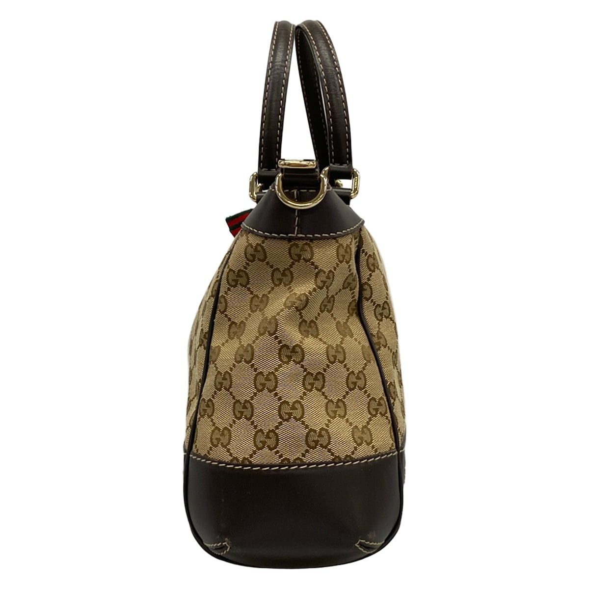 Gucci Handbag Mayfair GG Pattern Beige Dark Brown Multi Leather — view 4