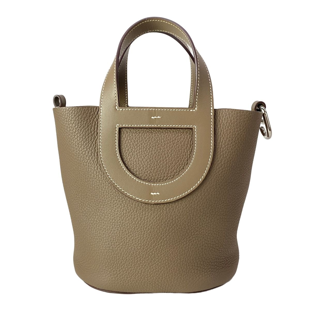 Hermes Handbag in the Loop 18 Etoupe Silver