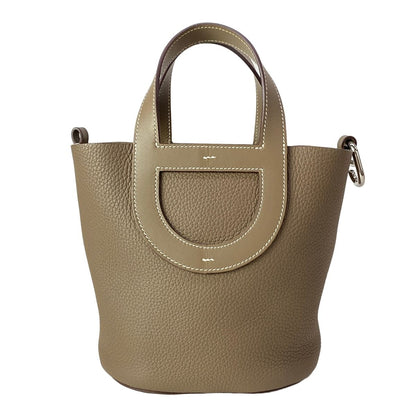 Hermes Handbag in the Loop 18 Etoupe Silver