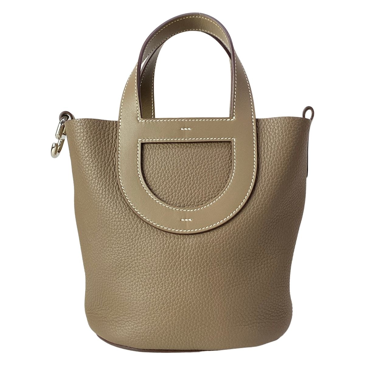 Hermes Handbag in the Loop 18 Etoupe Silver — view 3