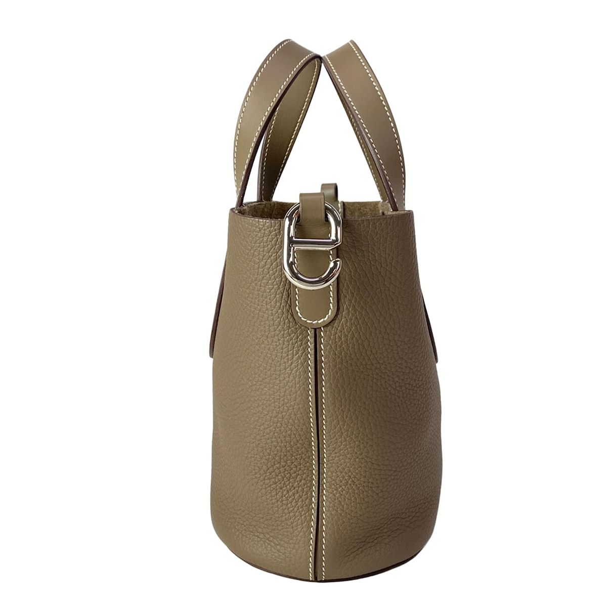 Hermes Handbag in the Loop 18 Etoupe Silver — view 4
